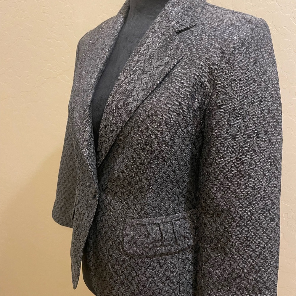 Club Monaco Charcoal Patterned Blazer